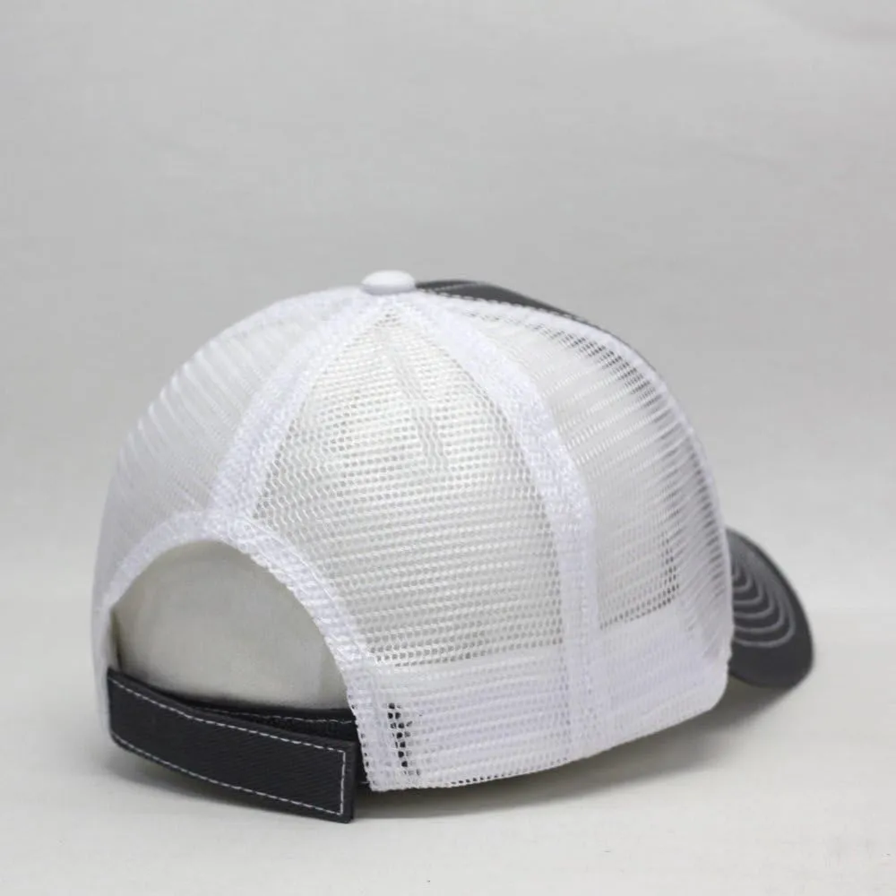 The Vintage Year Plain Two Tone Cotton Twill Mesh Adjustable Trucker Baseball Cap