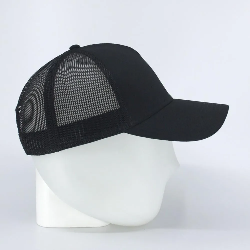 The Vintage Year Plain Two Tone Cotton Twill Mesh Adjustable Trucker Baseball Cap
