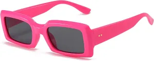 Trendy Rectangle Sunglasses for Women Men Retro 90s Glasses Shades Fashion Cute 2025 Sunglasses