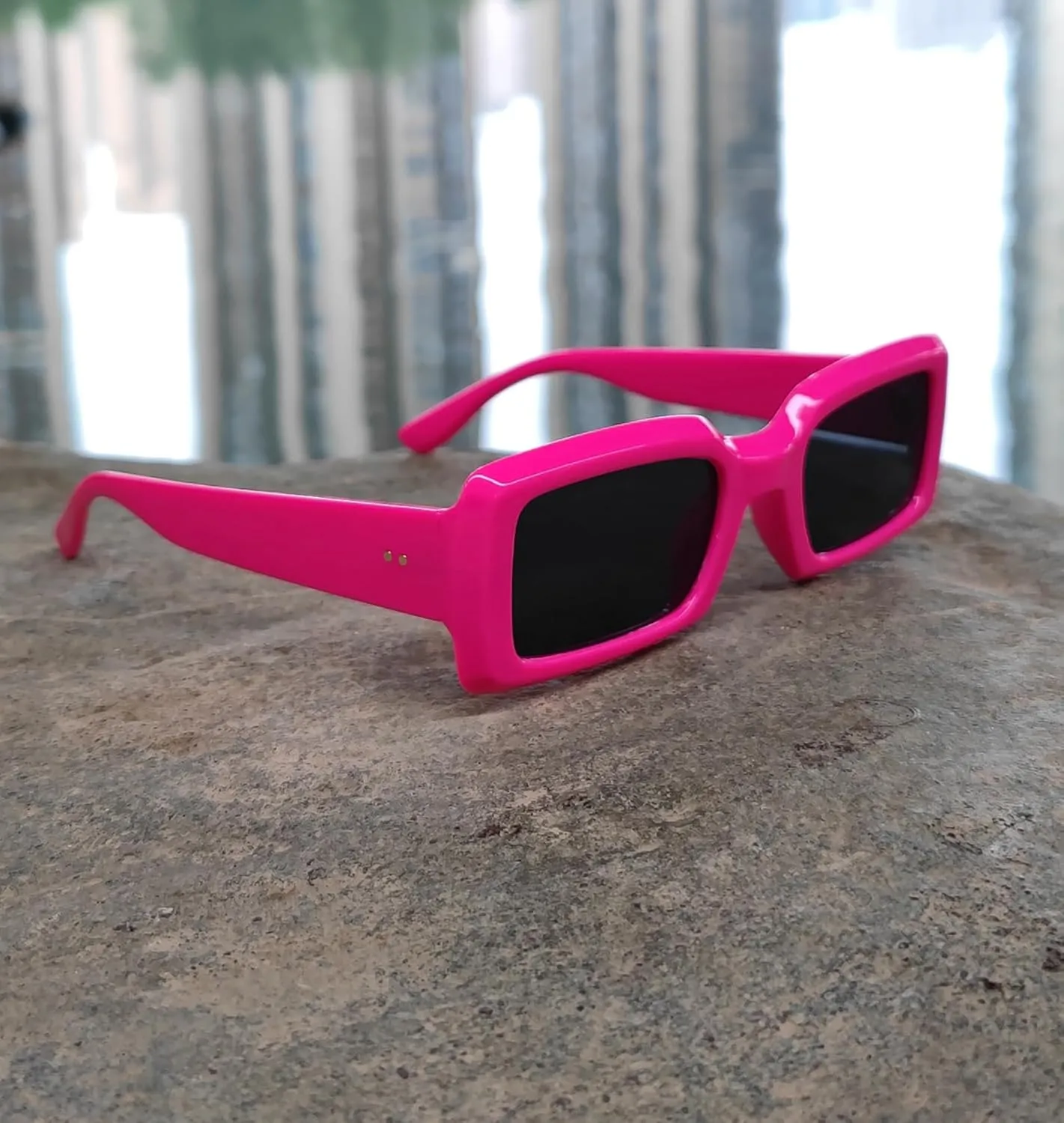 Trendy Rectangle Sunglasses for Women Men Retro 90s Glasses Shades Fashion Cute 2025 Sunglasses