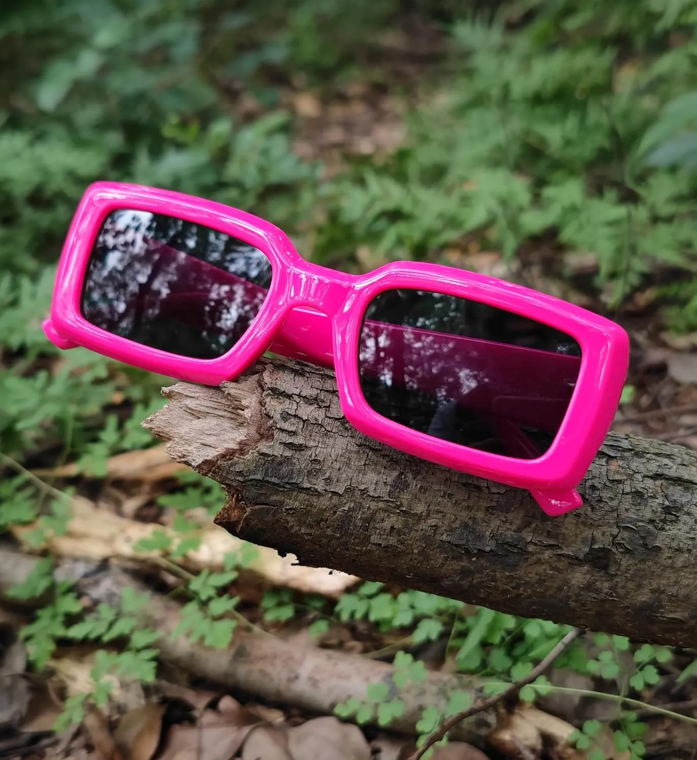 Trendy Rectangle Sunglasses for Women Men Retro 90s Glasses Shades Fashion Cute 2025 Sunglasses