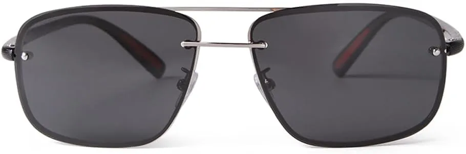 Ultra Lightweight Polarized Square Aviator Sunglasses for Men Women Trendy Fashion Double Bridge Pilot Sun Glasses