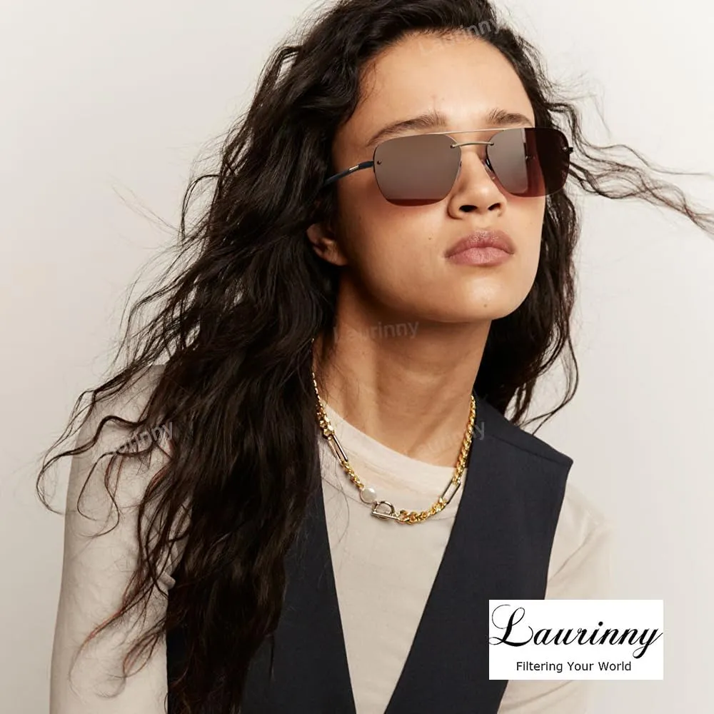 Ultra Lightweight Polarized Square Aviator Sunglasses for Men Women Trendy Fashion Double Bridge Pilot Sun Glasses