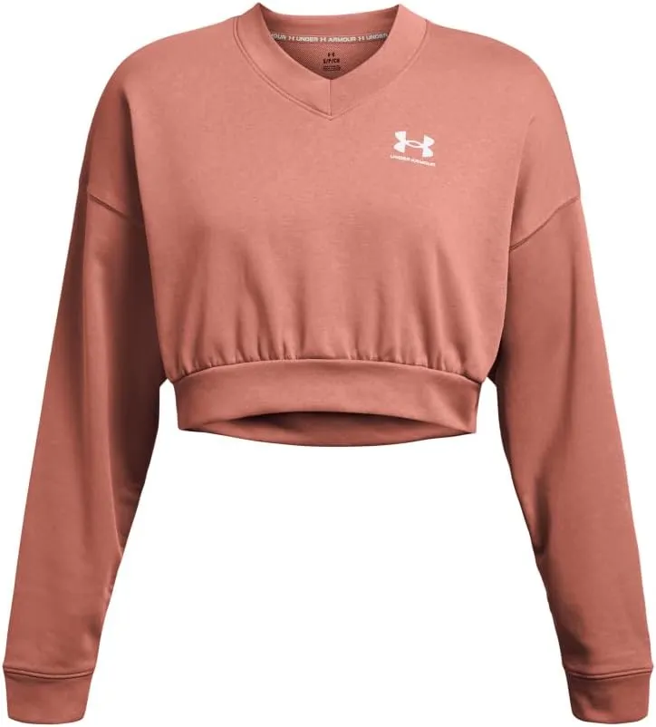 Under Armour Women's Rival Terry Oversized Cropped Crew Neck Sweatshirt