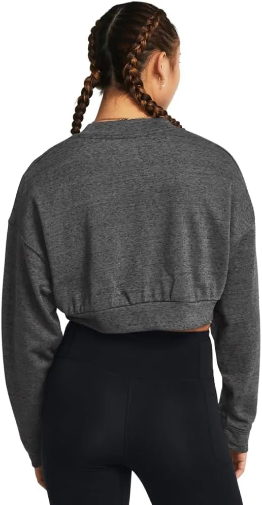 Under Armour Women's Rival Terry Oversized Cropped Crew Neck Sweatshirt
