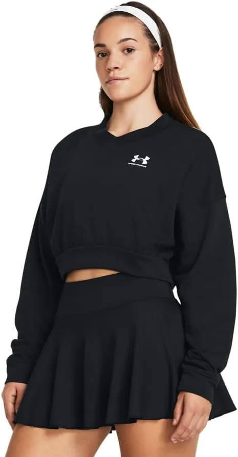 Under Armour Women's Rival Terry Oversized Cropped Crew Neck Sweatshirt
