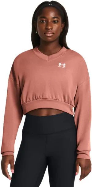 Under Armour Women's Rival Terry Oversized Cropped Crew Neck Sweatshirt