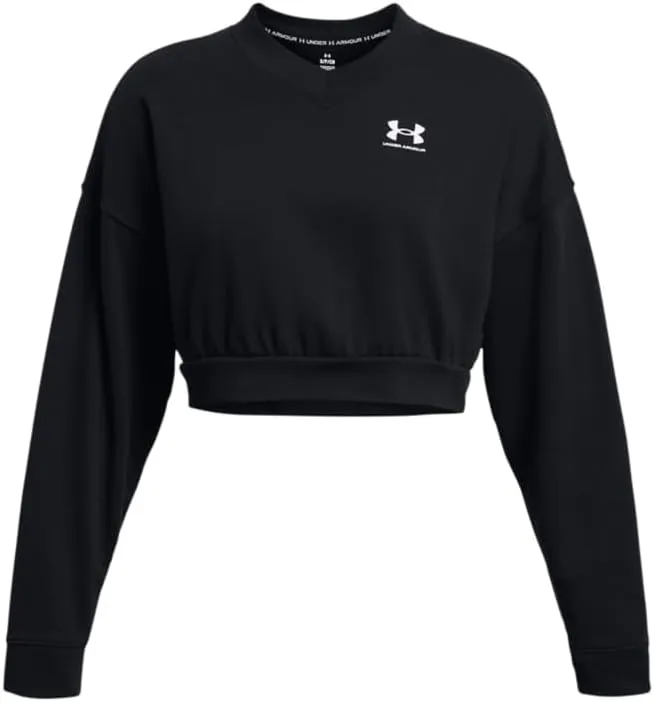 Under Armour Women's Rival Terry Oversized Cropped Crew Neck Sweatshirt