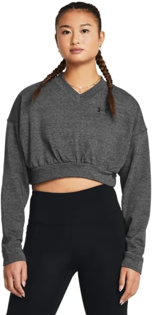 Under Armour Women's Rival Terry Oversized Cropped Crew Neck Sweatshirt