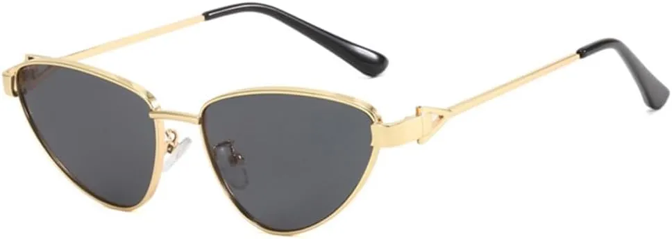 Vintage Metal Cat Eye Sunglasses Women Retro Small Frame triangle Sun Glasses Female Eyewear Shades for Lady