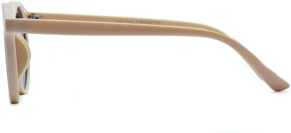 Vintage Polarized Horn Rimmed Round Circle Sunglasses UV400 Protection