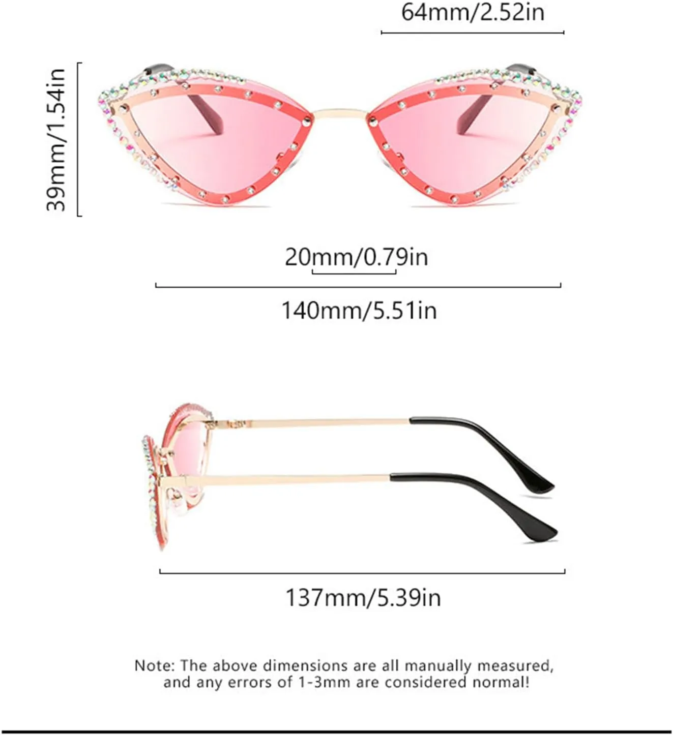 willochra Luxury Rhinestone Bling Diamond Fashion Cat Eye Sunglasse Women 2024 Vintage Sun Glasses Gradiend Pink Shades F25