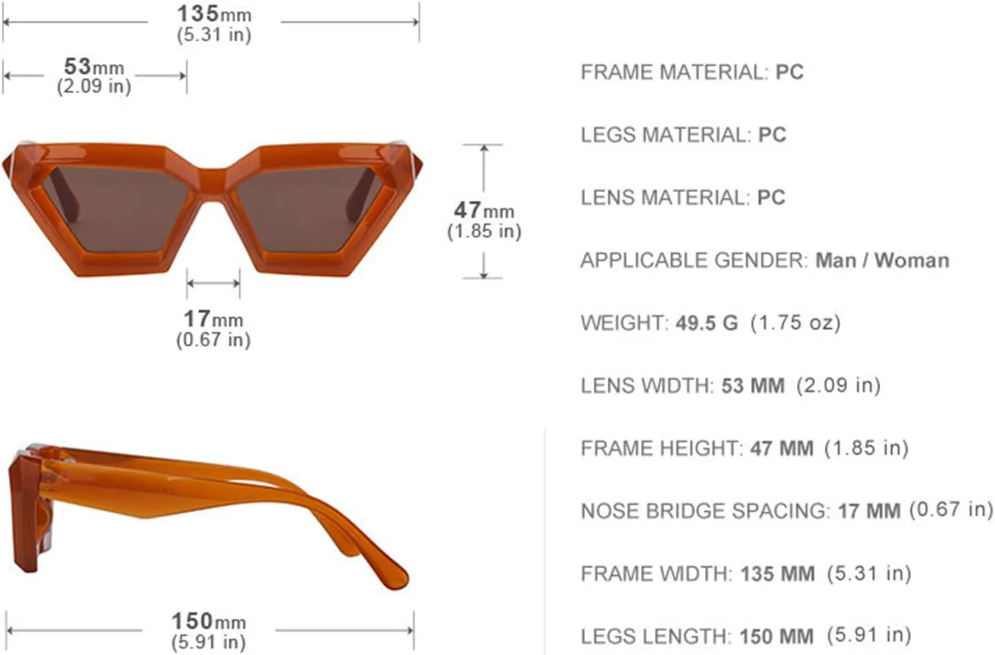 willochra Vintage Polygon Cat Eye Sunglasses Women Fashion Shades UV400 Men Trending Leopard Gradient Sun Glasses