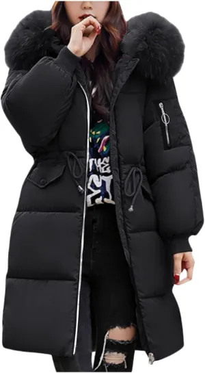 Winter Coats for Women Warm Parka Jackets Long Quilted Puffer Jacket Waterproof Jackets Long down jacket thickened hoodie