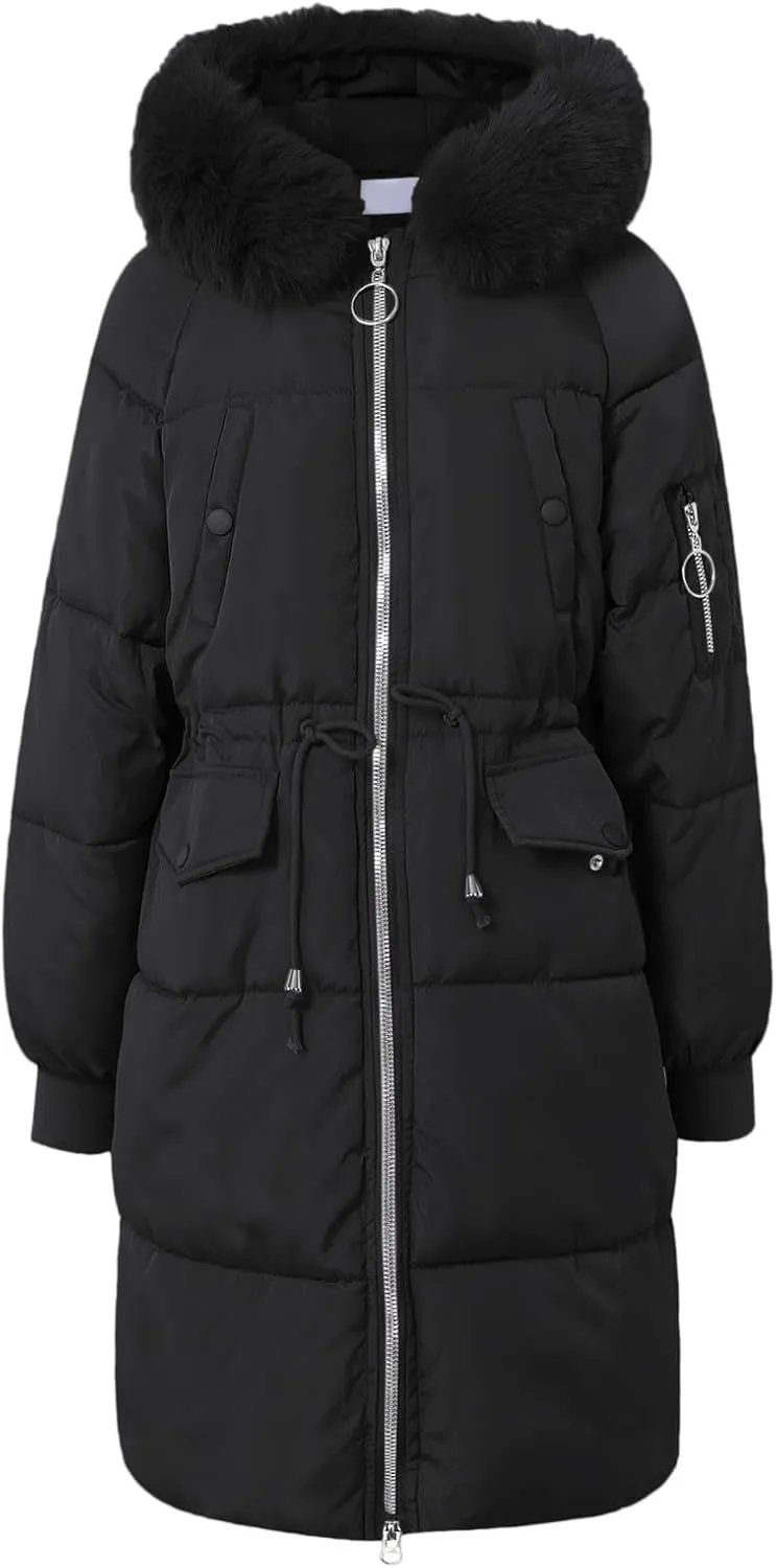Winter Coats for Women Warm Parka Jackets Long Quilted Puffer Jacket Waterproof Jackets Long down jacket thickened hoodie