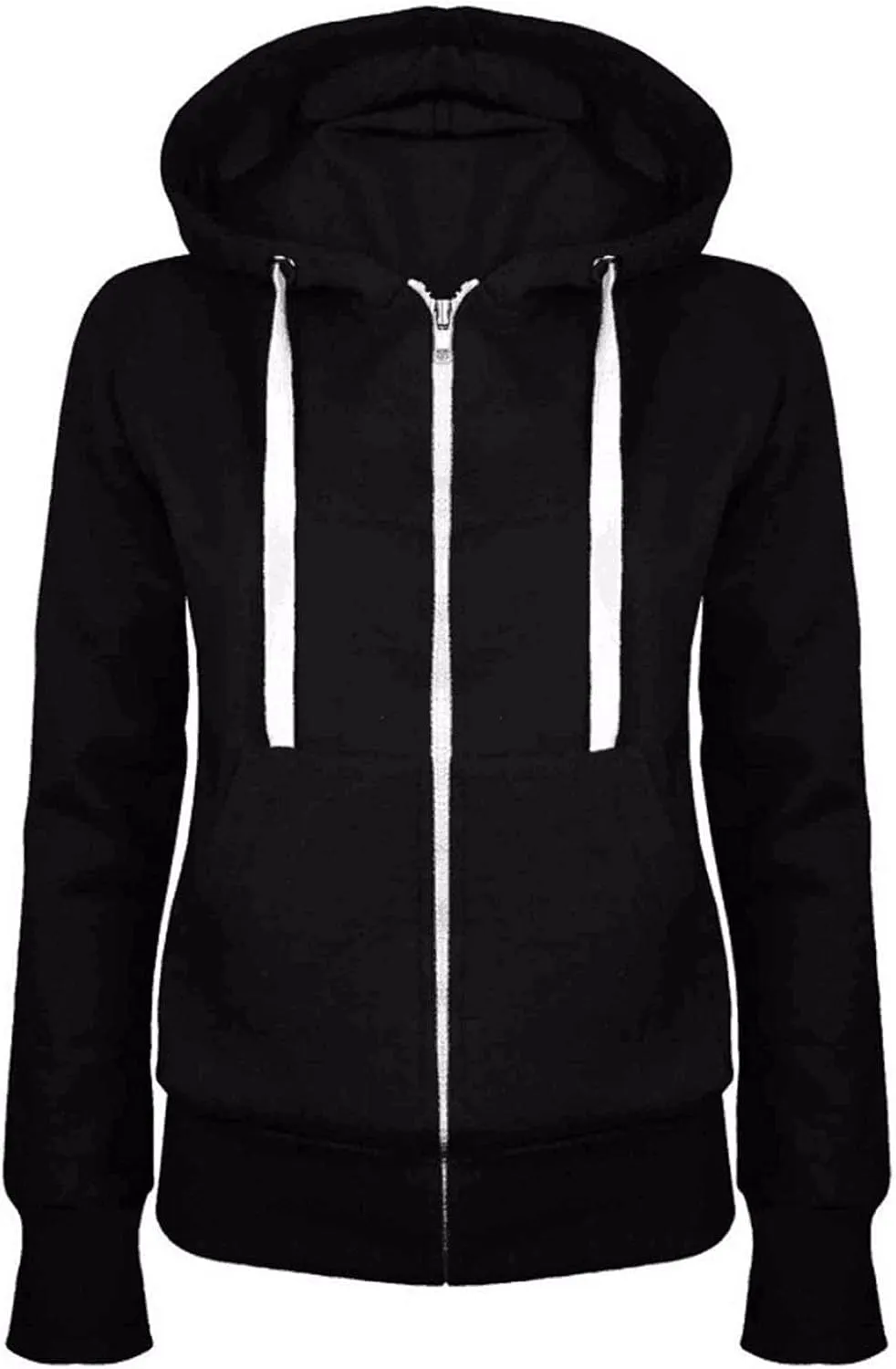 Women 2024 Zip Up Trendy Hoodies Lightweight Sweatshirts Jackets Drawstring Hooded Sweatshirt Casual Fashion Clothes