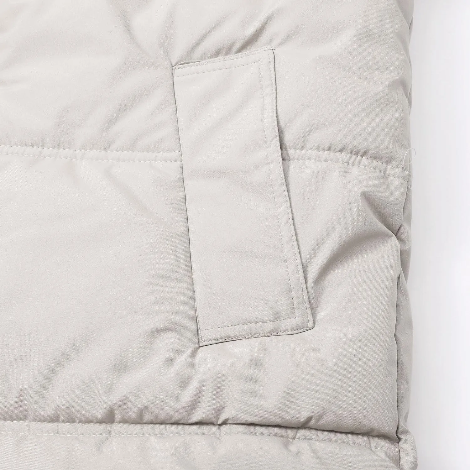 Women Puffer Jacket Cotton Clothes Solid Color Length Loose Jacket Hooded Windproof Comfortable Warm Down Cotton