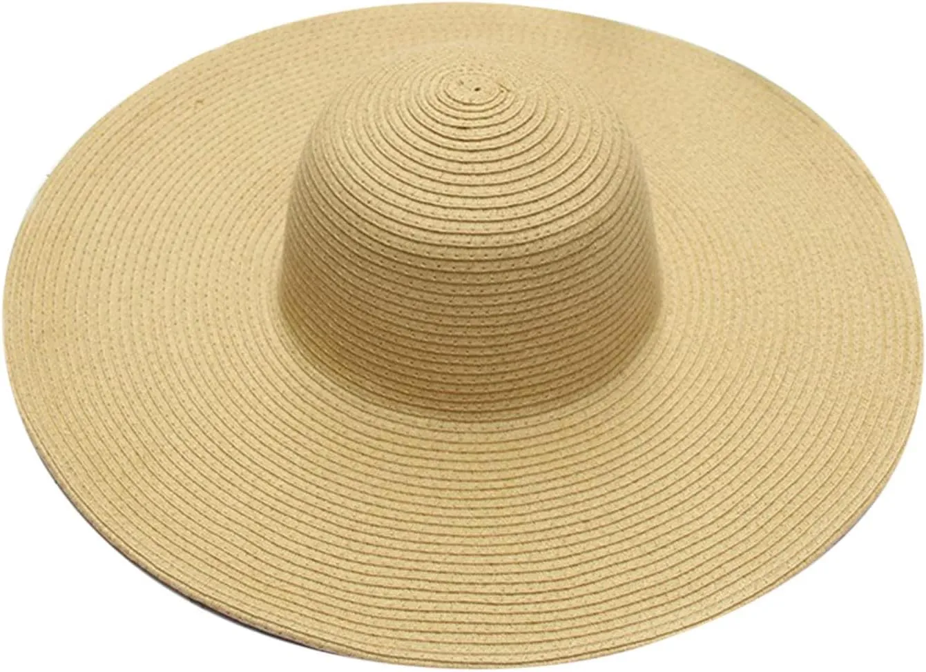 Women Wide Brim Sun Hat Straw Summer Hat Big Floppy Foldable Roll up Cap Beach Sun Hat UPF 50 