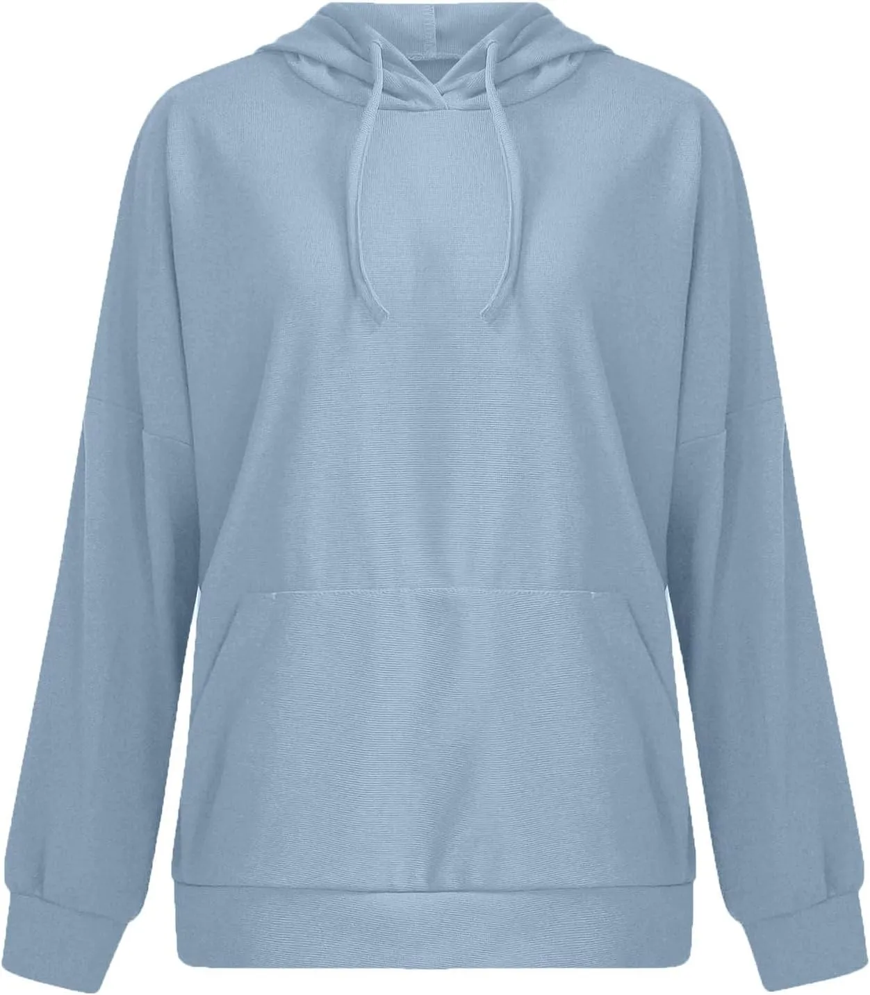 Women's 2024 Waffle Knit Hoodies Stylish Oversized Sweatshirts with Drawstring Hooded Lightweight Athletic Hoody Tops