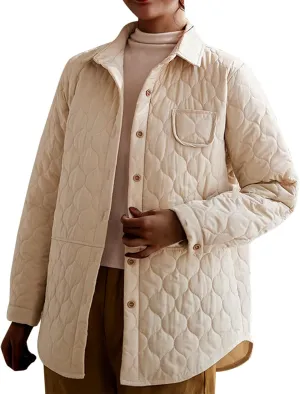 Womens Coats Winter Fashion Full Zip Puffer Jackets Oversized Long Sleeve Packable Down Outwear With Pocket