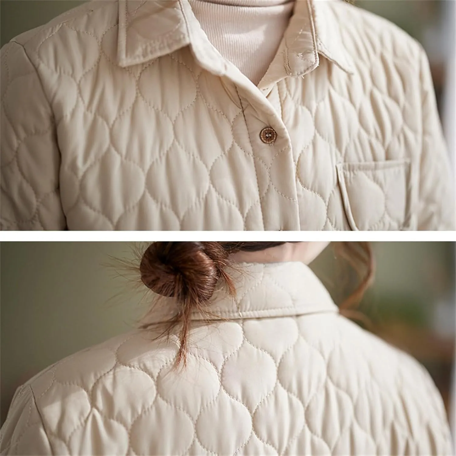 Womens Coats Winter Fashion Full Zip Puffer Jackets Oversized Long Sleeve Packable Down Outwear With Pocket