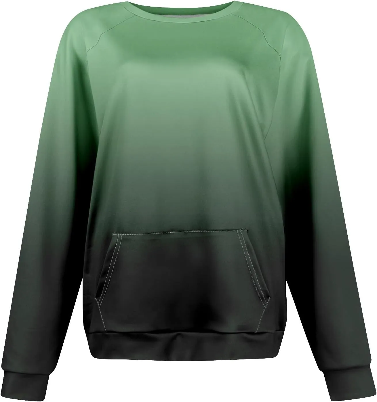 Womens Crewneck Sweatshirts Baggy Raglan Pullover Tops Lightweight Comfy Preppy Sweatshirt Fall Clothes with Pockets