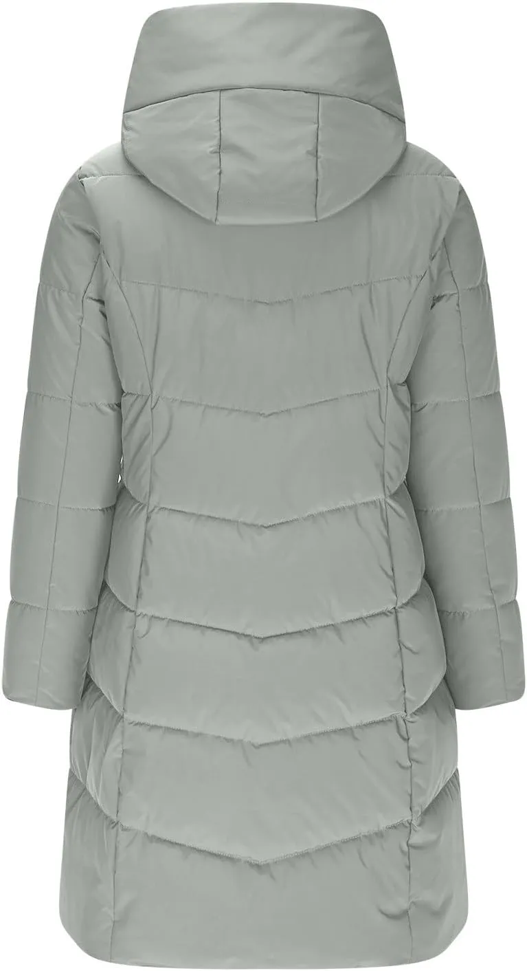 Women's Down Jacket Winter Puffer Jackets Sherpa Fleece Lined Warm Coats Lightweight Hood Outerwear with Pockets