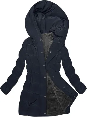 Women's Down Jacket Winter Puffer Jackets Sherpa Fleece Lined Warm Coats Lightweight Hood Outerwear with Pockets