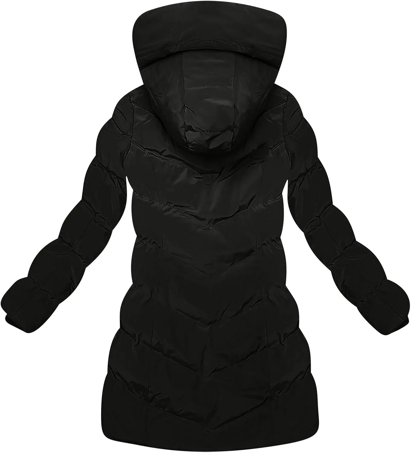 Women's Down Jacket Winter Puffer Jackets Sherpa Fleece Lined Warm Coats Lightweight Hood Outerwear with Pockets