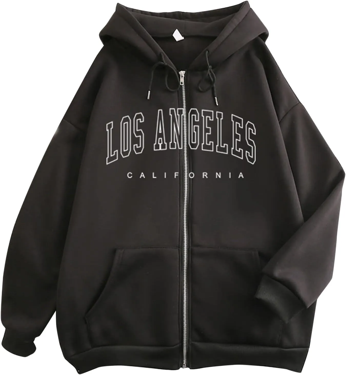 Womens Graphic Hoodies Zip Up Comfortable Lightweight Soft Pullover Long Sleeve Plus Size Slogan Letter Print Sweatshirt