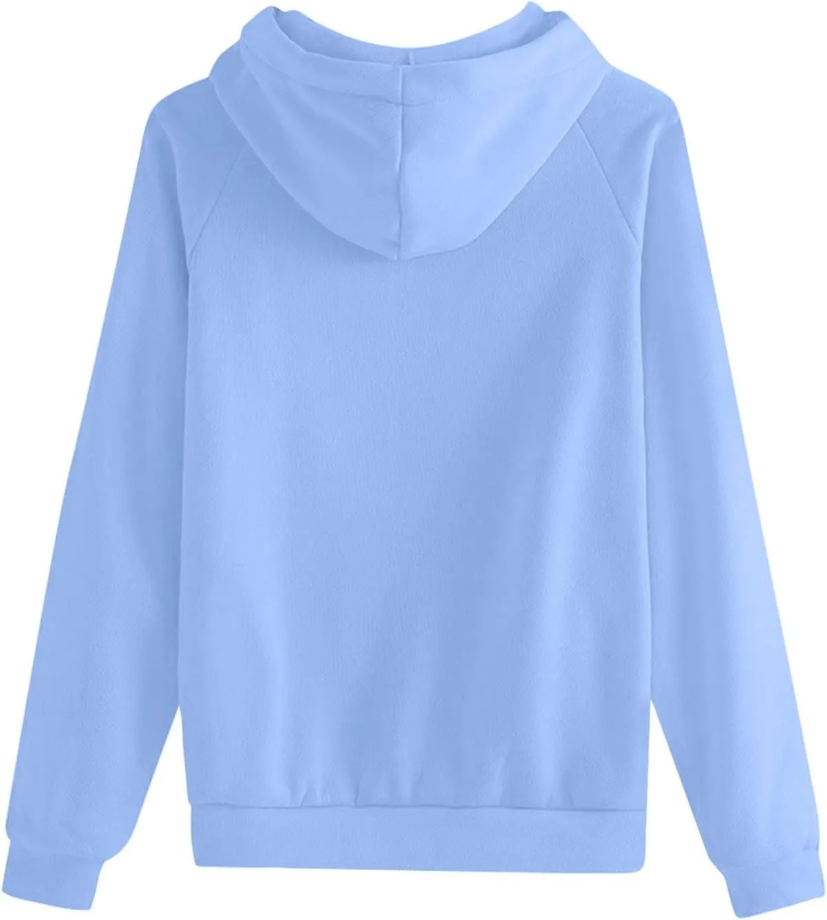 Womens Hoodies Cotton Fleece Drawstring Oversized Sweatshirt Long Sleeve Raglan Cute Sweatshirts Pullover with Pocket