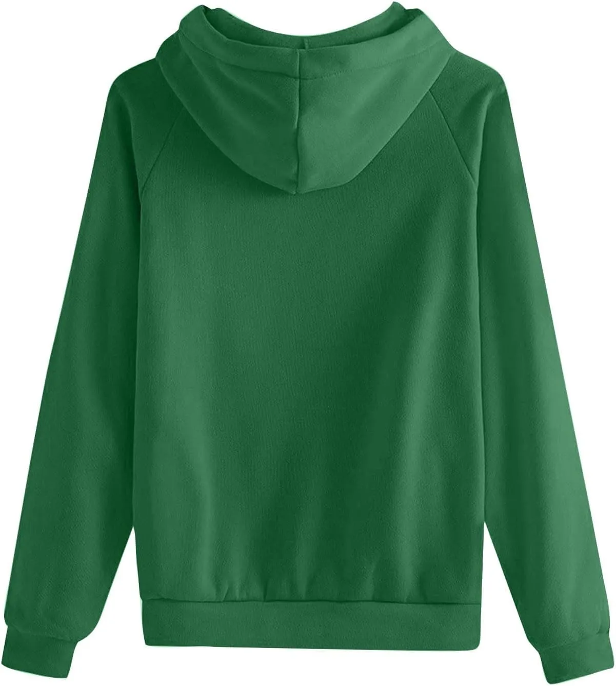 Womens Hoodies Cotton Fleece Drawstring Oversized Sweatshirt Long Sleeve Raglan Cute Sweatshirts Pullover with Pocket
