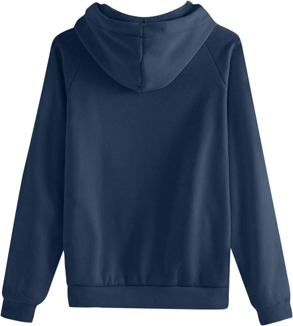 Womens Hoodies Cotton Fleece Drawstring Oversized Sweatshirt Long Sleeve Raglan Cute Sweatshirts Pullover with Pocket