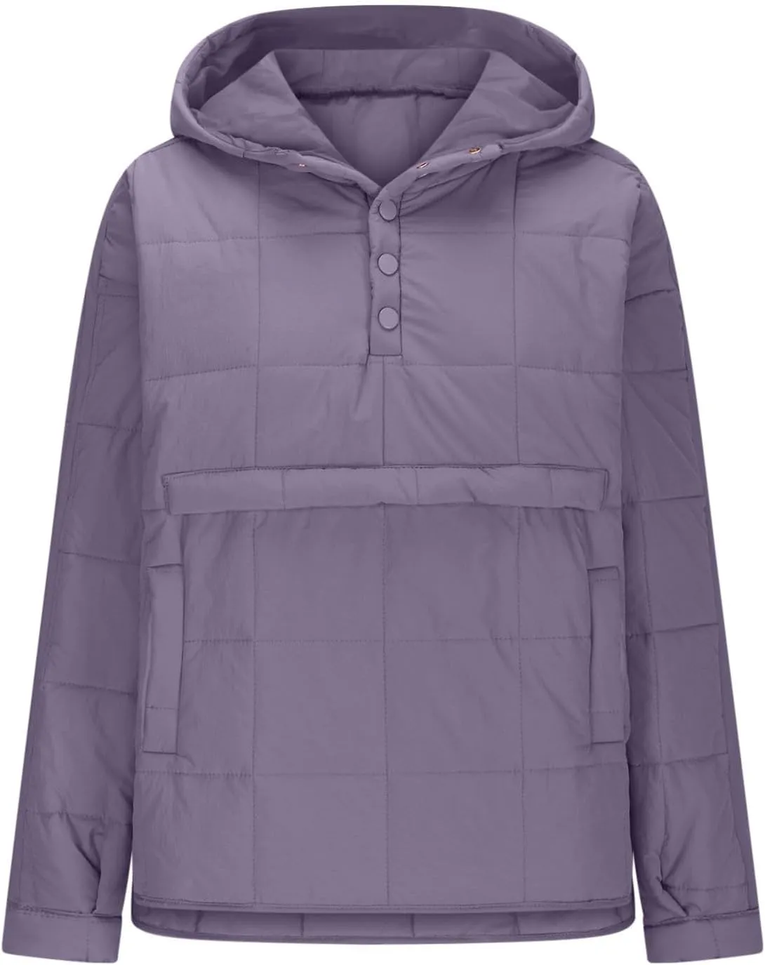 Womens Oversized Puffer Jacket Lightweight Quilted Jackets Dolman Hoodies Pullover Long Sleeve Warm Winter Coat