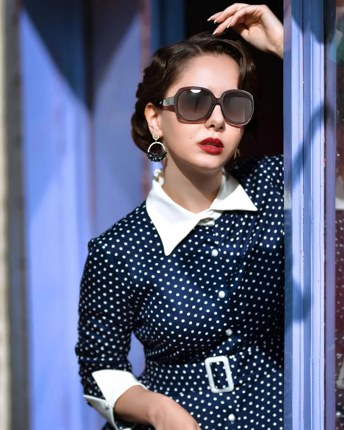 Womens Polarized Sunglasses Trendy Large Round Anti Glare Driving Sun Glasses Ladies Cute Big Frame Shades