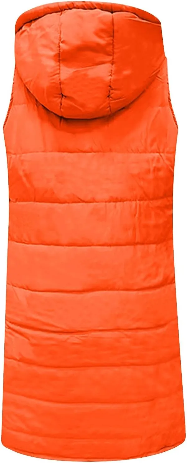 Women's Puffer Jacket Packable Quilted Lightweight Down Parka Plus Size Long Puffy Jacket Light Jacket With Hood