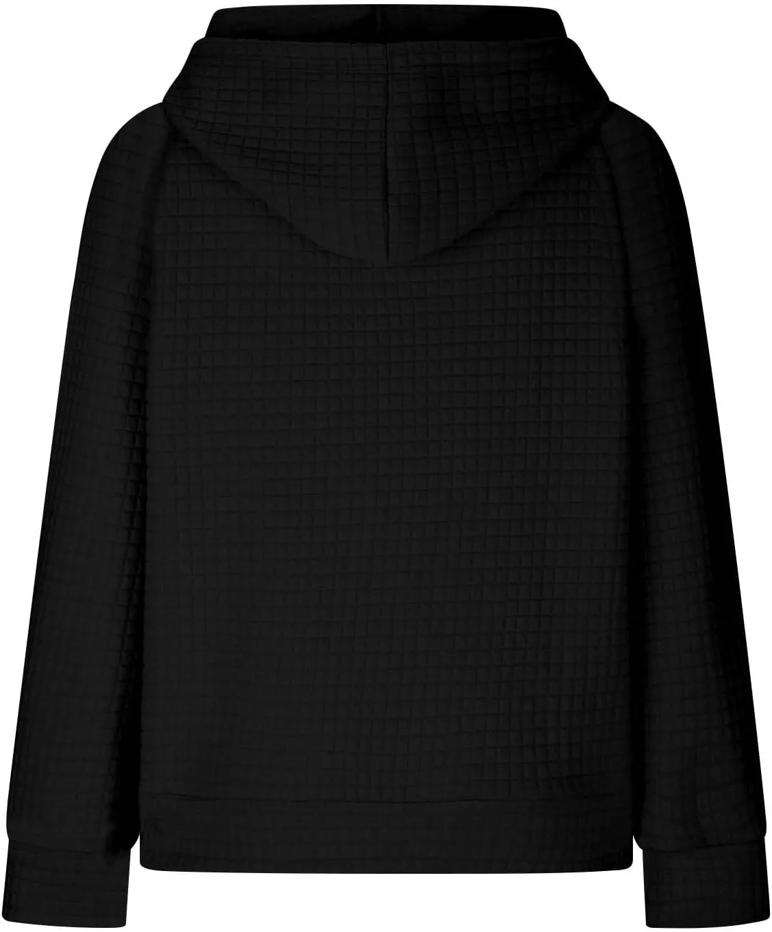 Womens Waffle Knit Trendy Sweatshirt Casual Comfort Hoodie Sweatshirts Drawstring Pullover Tops Preppy Clothes 2024