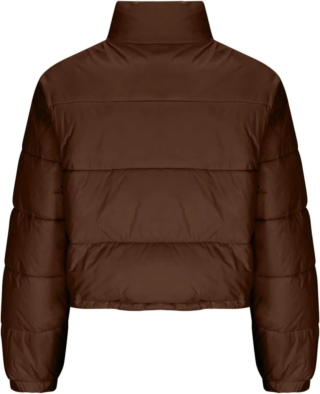 Women's Winter Coats Puffer Thicken Padded Down Jackets Warm Cropped Tops Quilted Casual Zipper 2024 Trendy Parka Outerwear