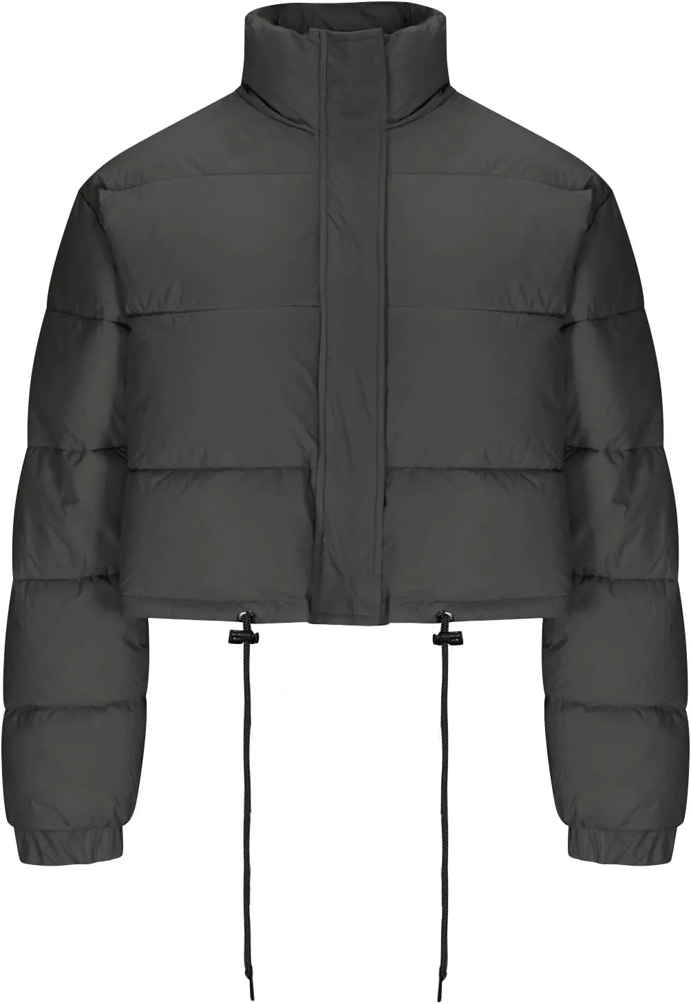 Women's Winter Coats Puffer Thicken Padded Down Jackets Warm Cropped Tops Quilted Casual Zipper 2024 Trendy Parka Outerwear