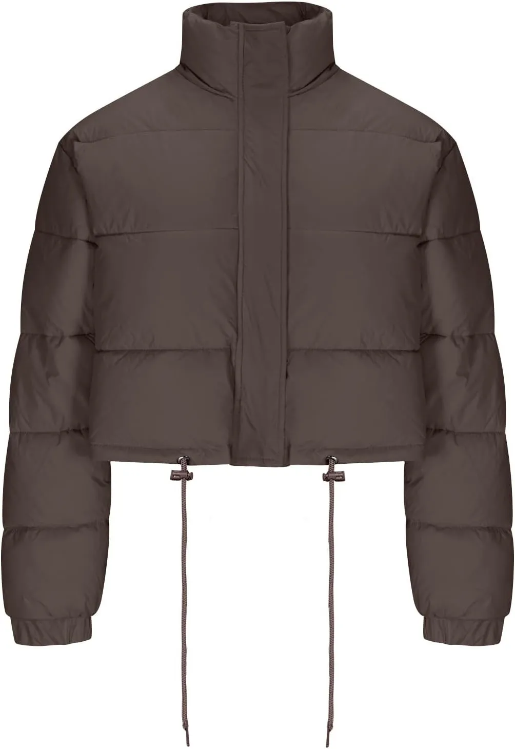 Women's Winter Coats Puffer Thicken Padded Down Jackets Warm Cropped Tops Quilted Casual Zipper 2024 Trendy Parka Outerwear