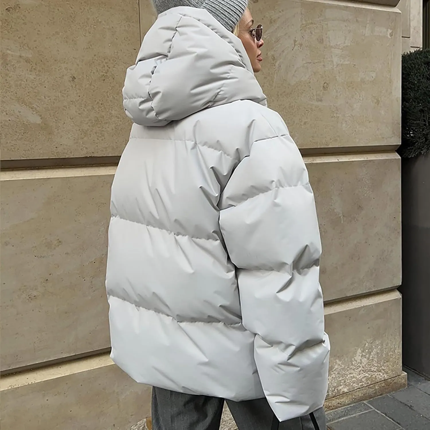 Women's Winter Thickened Warm Down Coat Jacket Windproof Water-Resistant Hooded Puffer jacket 2024 Trendy Parka Outerwear