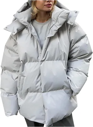 Women's Winter Thickened Warm Down Coat Jacket Windproof Water-Resistant Hooded Puffer jacket 2024 Trendy Parka Outerwear