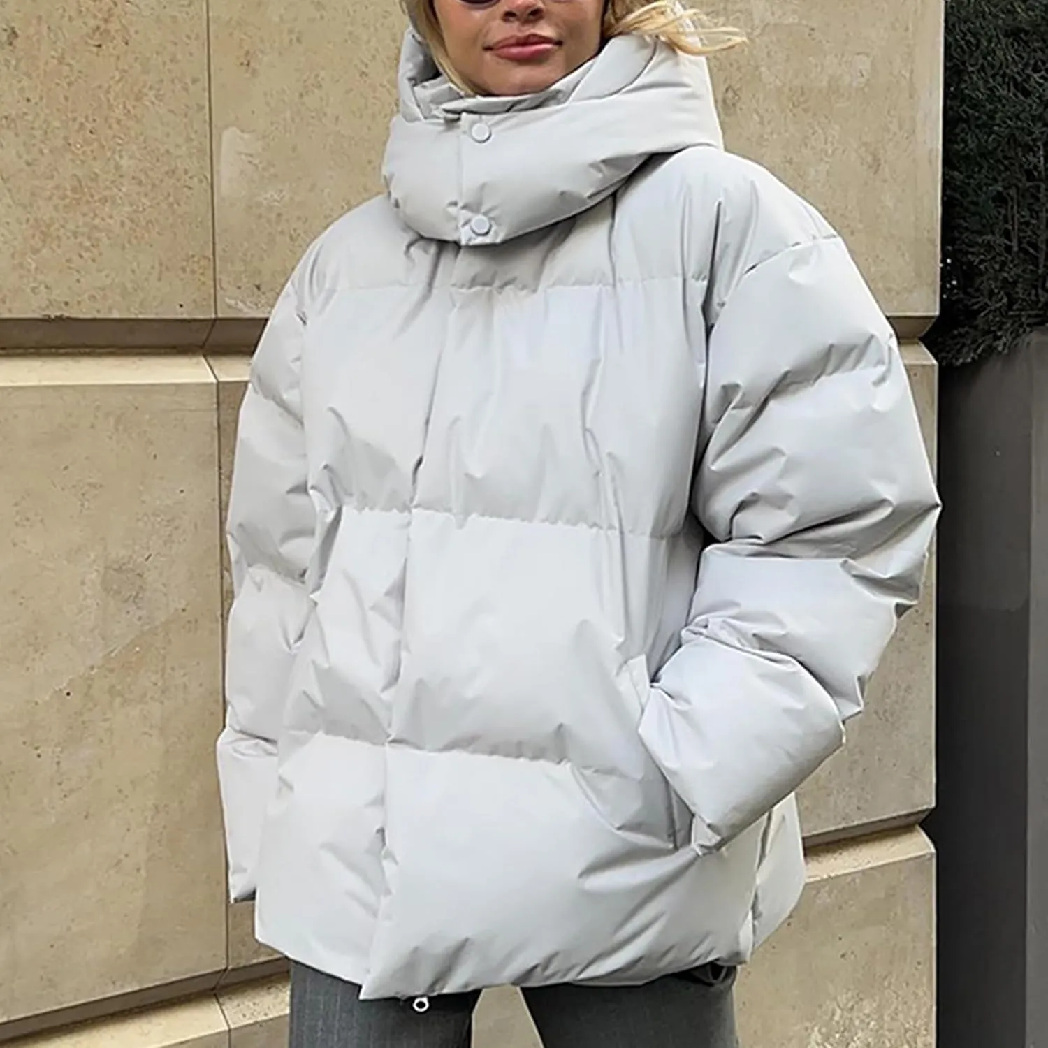 Women's Winter Thickened Warm Down Coat Jacket Windproof Water-Resistant Hooded Puffer jacket 2024 Trendy Parka Outerwear
