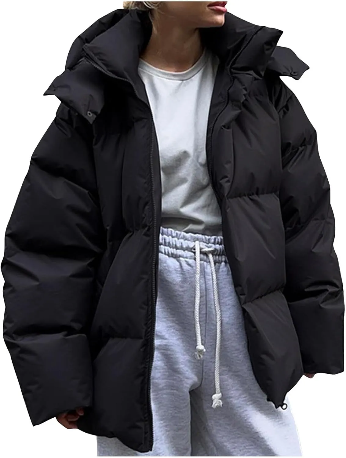 Women's Winter Thickened Warm Down Coat Jacket Windproof Water-Resistant Hooded Puffer jacket 2024 Trendy Parka Outerwear