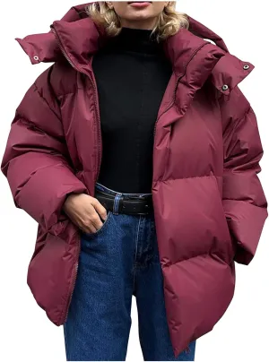Women's Winter Thickened Warm Down Coat Jacket Windproof Water-Resistant Hooded Puffer jacket 2024 Trendy Parka Outerwear