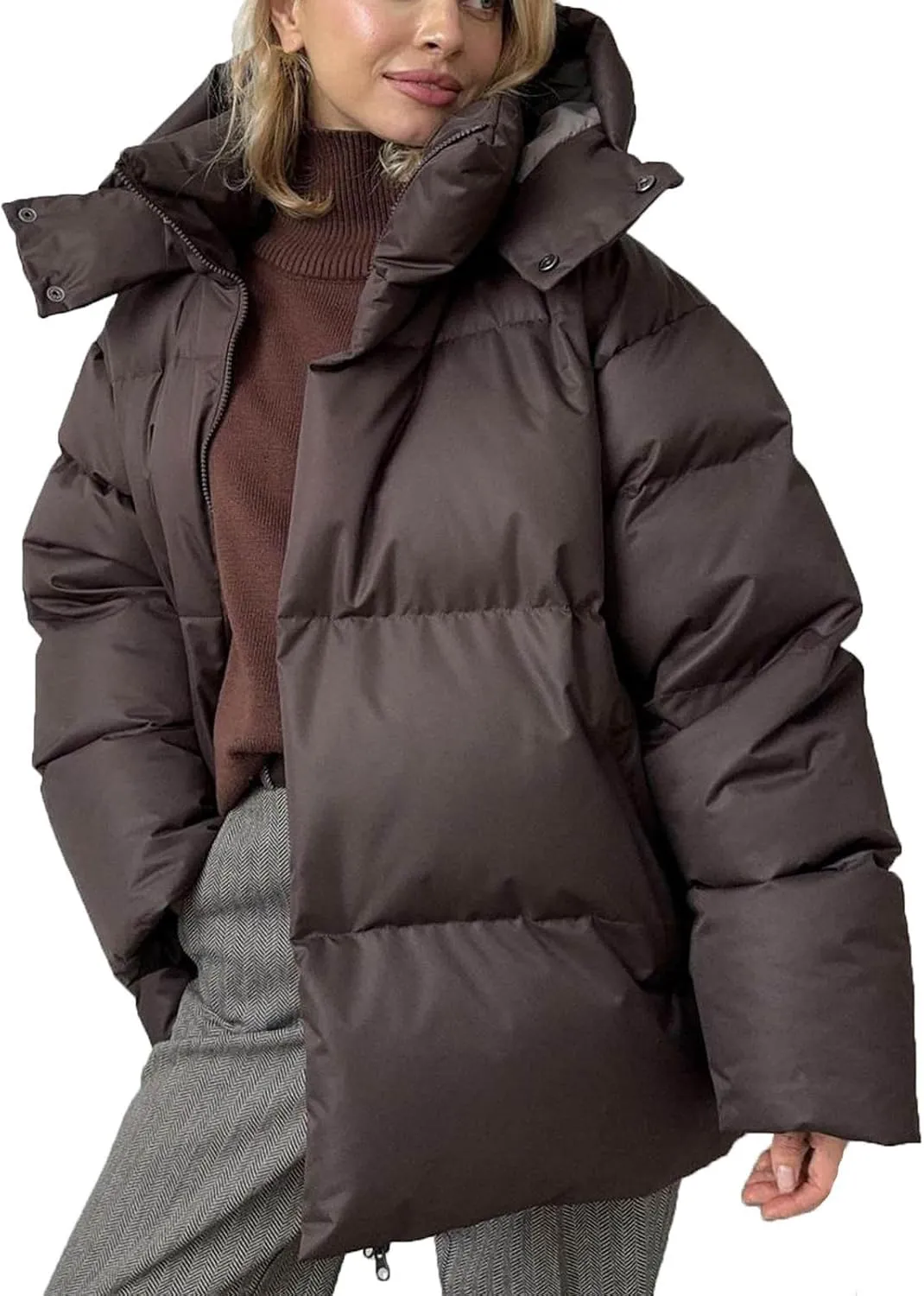 Women's Winter Thickened Warm Down Coat Jacket Windproof Water-Resistant Hooded Puffer jacket 2024 Trendy Parka Outerwear