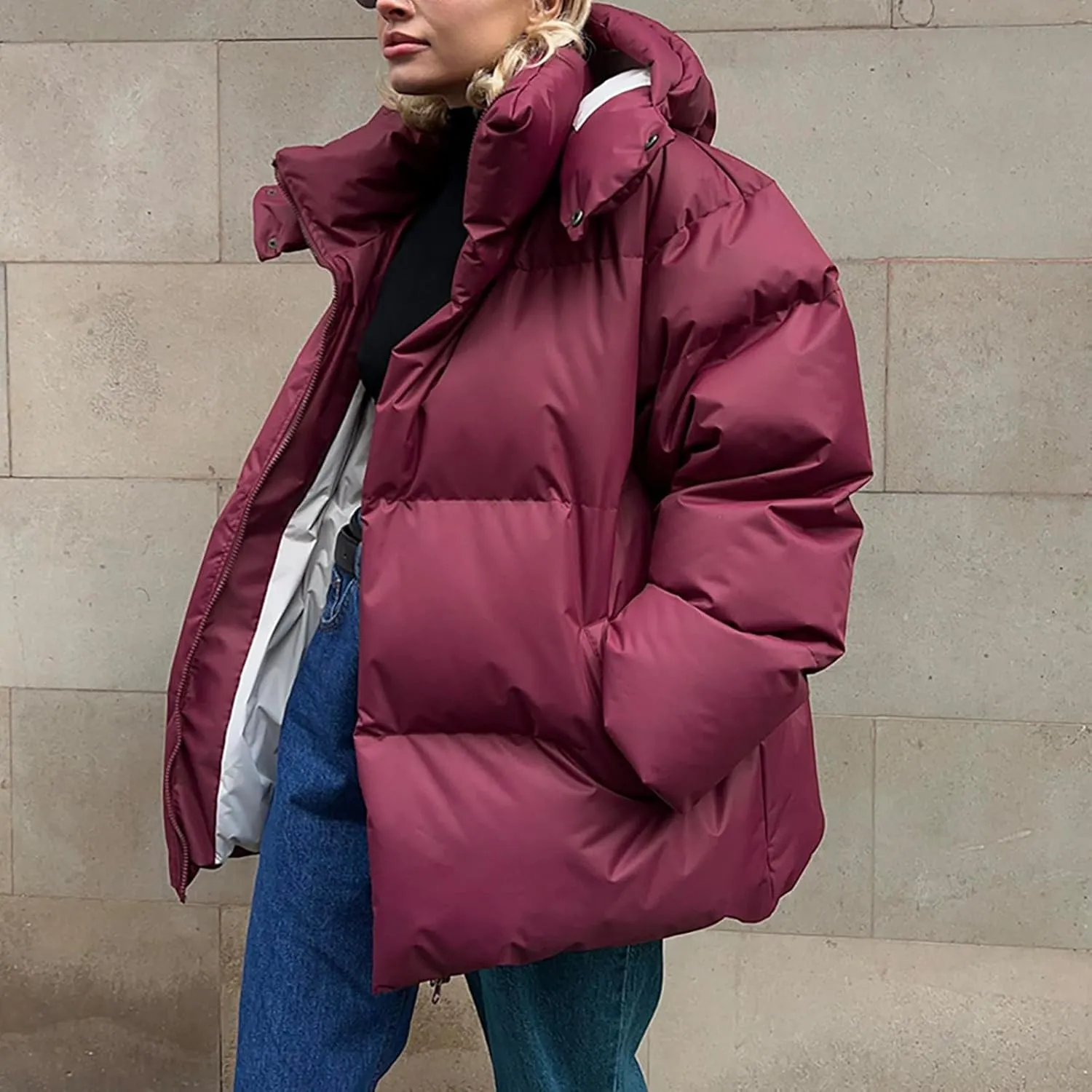 Women's Winter Thickened Warm Down Coat Jacket Windproof Water-Resistant Hooded Puffer jacket 2024 Trendy Parka Outerwear