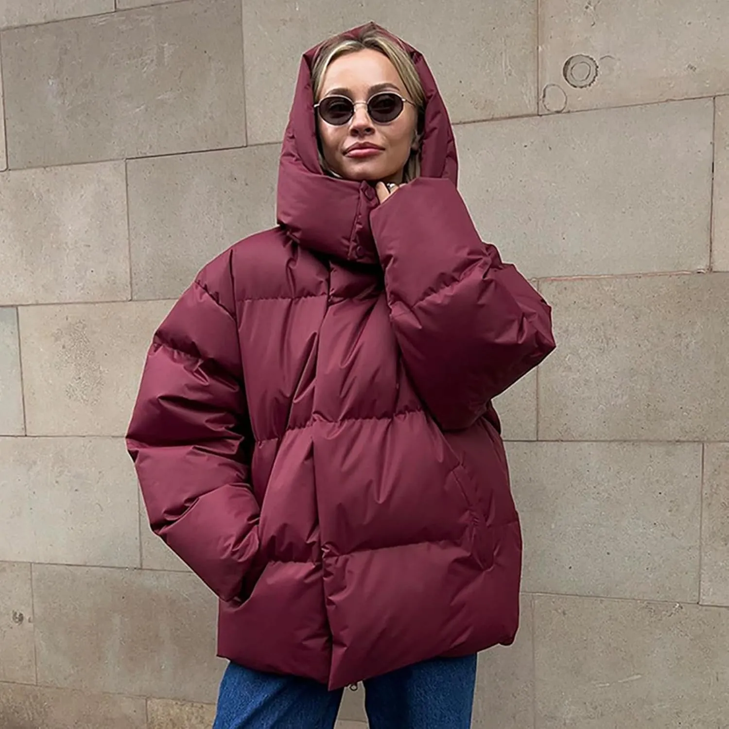 Women's Winter Thickened Warm Down Coat Jacket Windproof Water-Resistant Hooded Puffer jacket 2024 Trendy Parka Outerwear