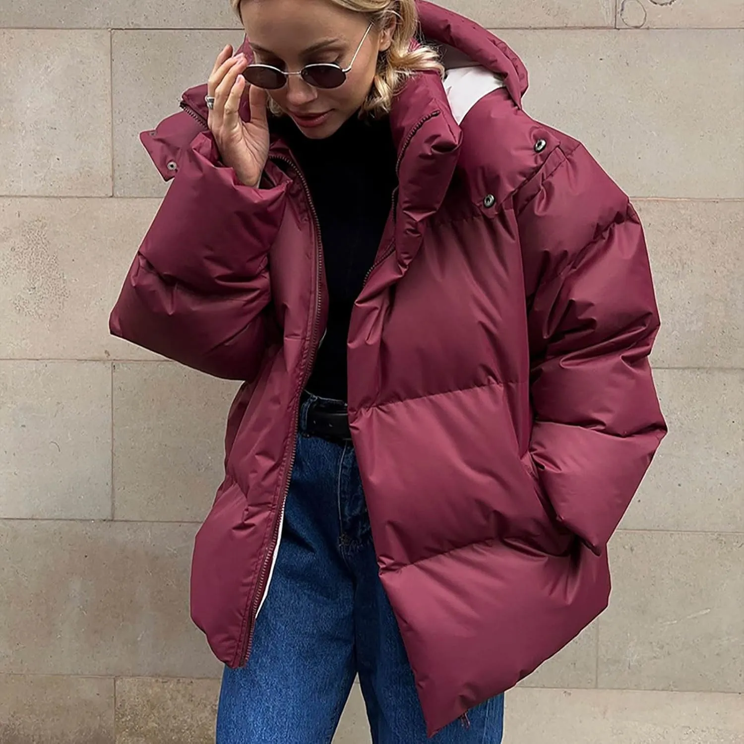 Women's Winter Thickened Warm Down Coat Jacket Windproof Water-Resistant Hooded Puffer jacket 2024 Trendy Parka Outerwear