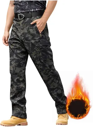 Work Pants for Men Multi Pockets Pants: Tactical Thermal Lightweight Trendy Pants